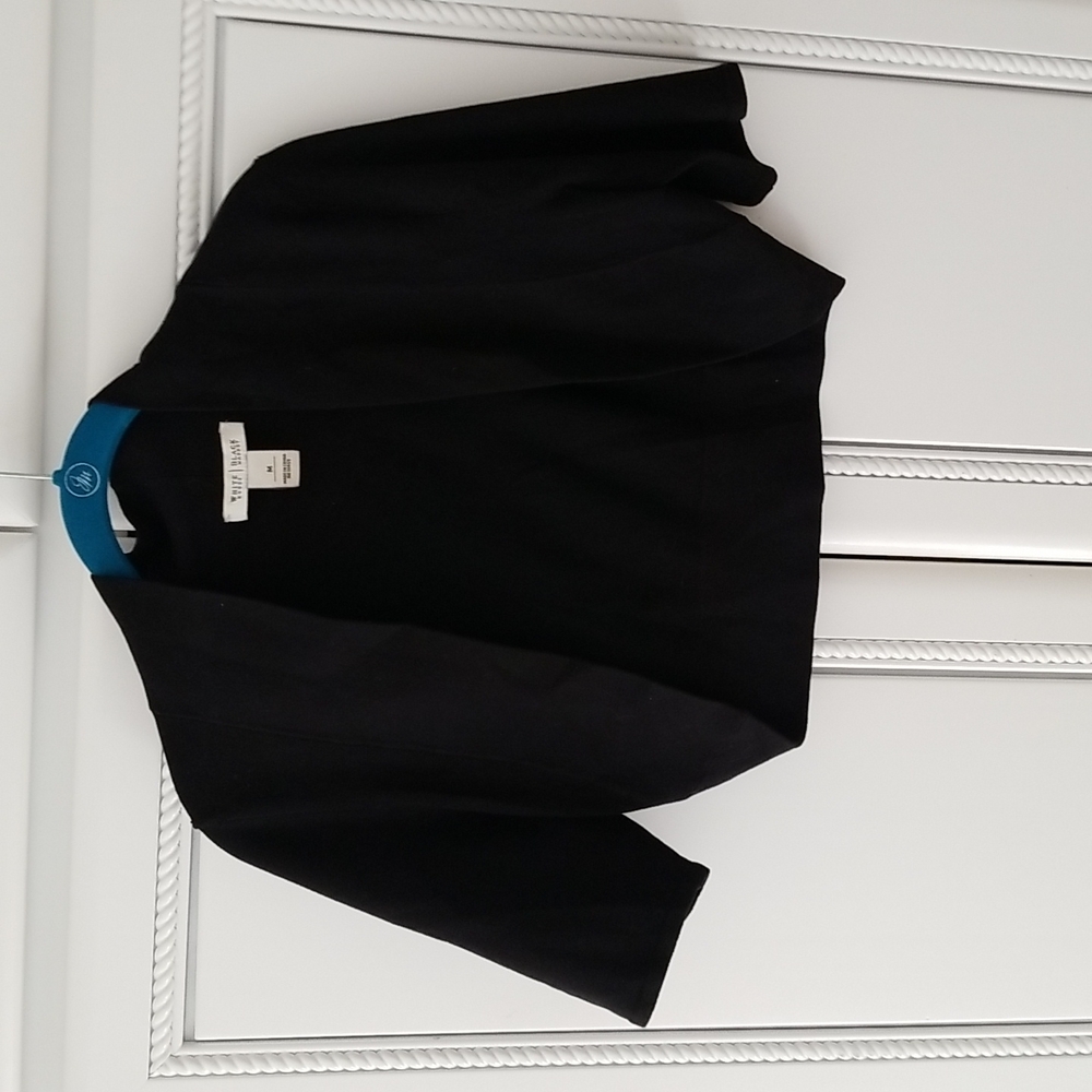 White House Black Market Black Cropped Bolero Jacket